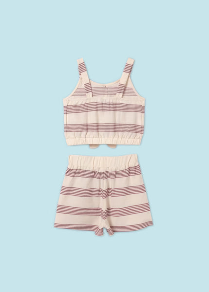 Striped Linen Set | Terracota