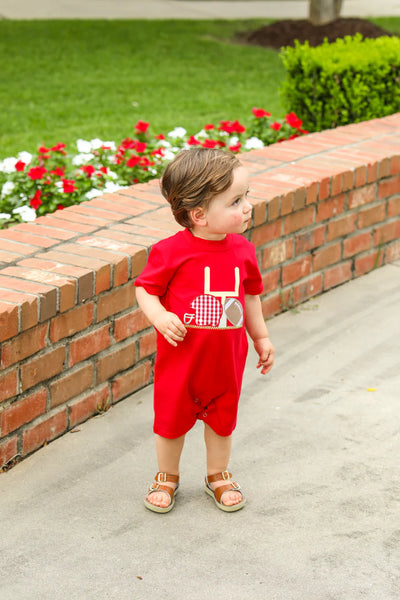 TouchDown Romper | Red