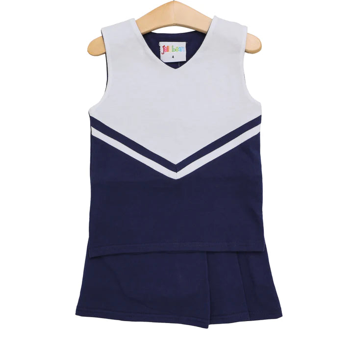 Cheer Uniform Skort Set | Navy & White