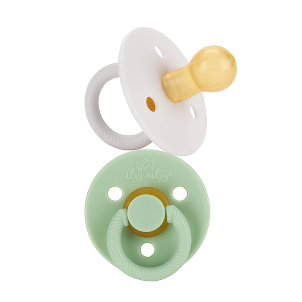 *NEW SIZE* Itzy Soother™ Natural Rubber Paci Sets: Succulent + Agave 6-18 M