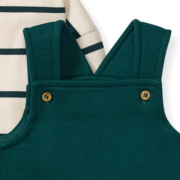 Striped Top & Overall Set