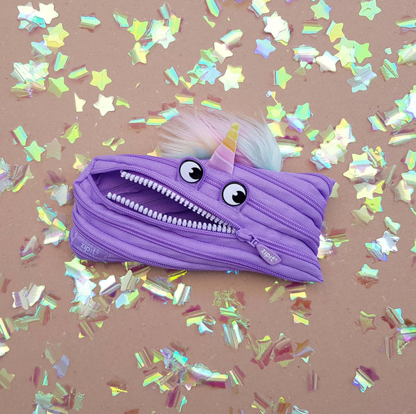 ZIPIT Unicorn Pencil Case | Purple