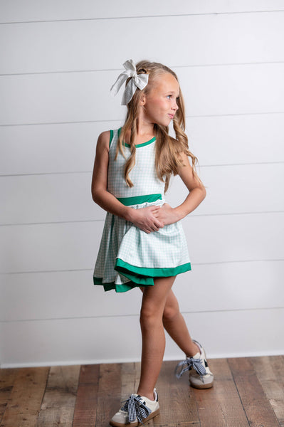 Athletic Active Sport Dress | Green Check