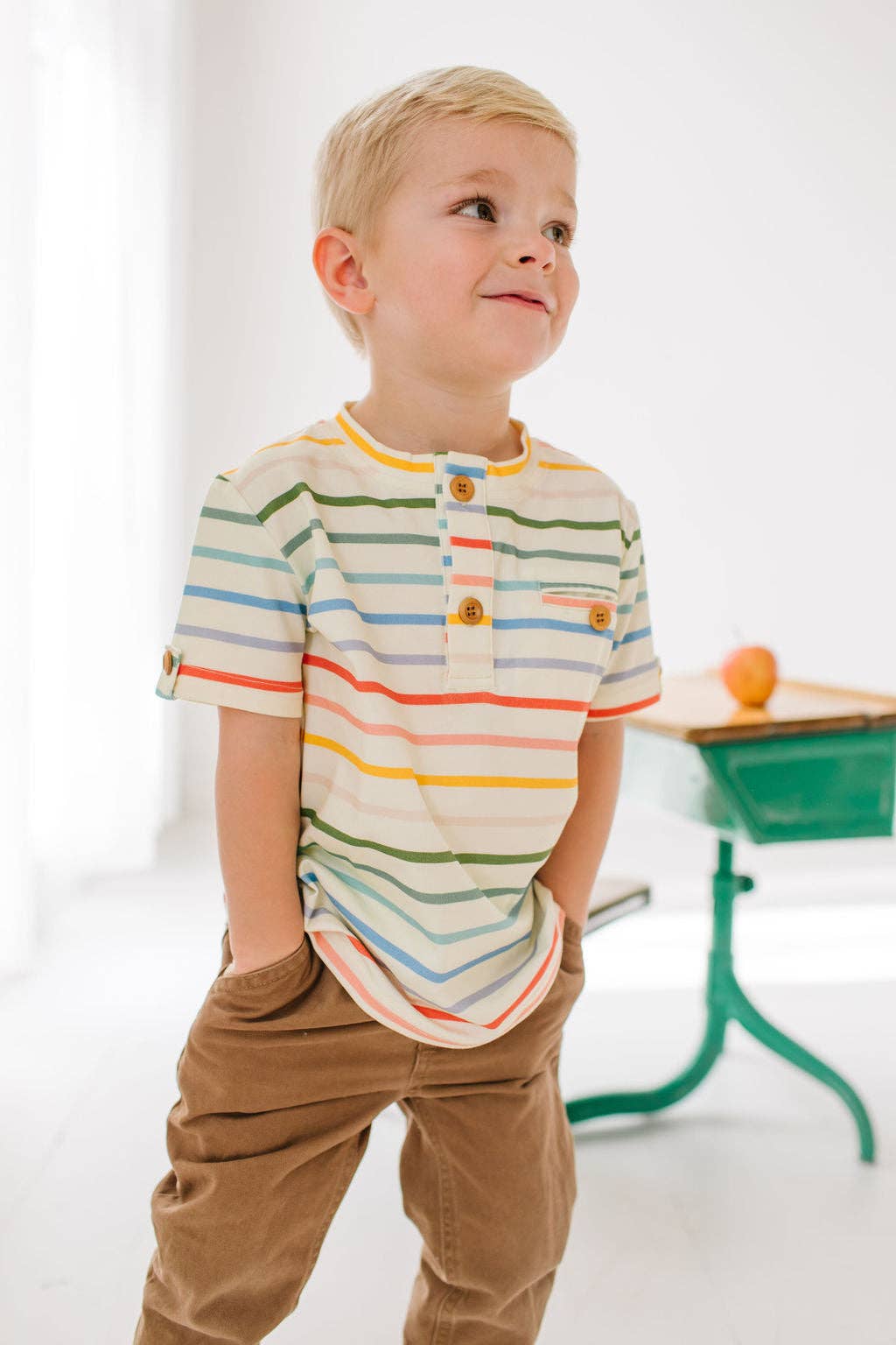 Alex Tee in Primary Stripe