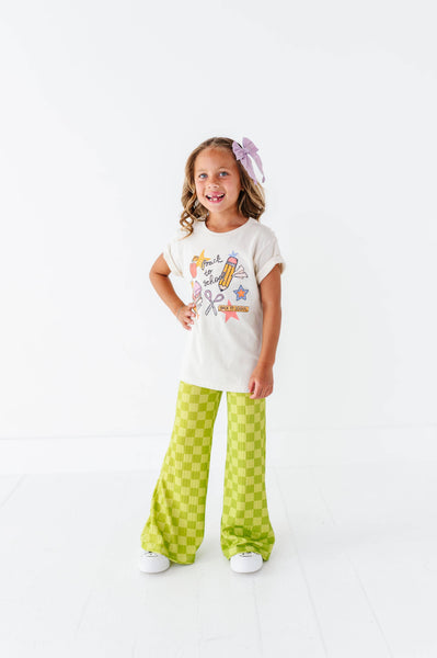 Wide Leg Pants| Green Apple Check