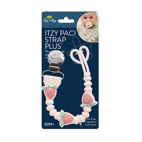 Itzy Paci Strap Plus™ | Pink Bows