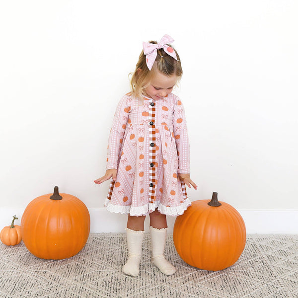 Button Dress | Reagan Pumpkin