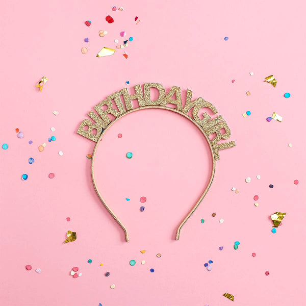 Gold Birthday Girl Headband - Kids Birthday Headband