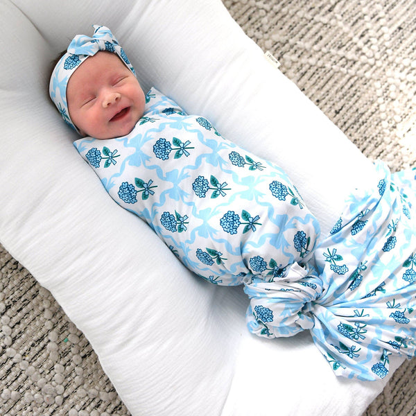 Swaddle Blanket + Topknot Headband | Savannah