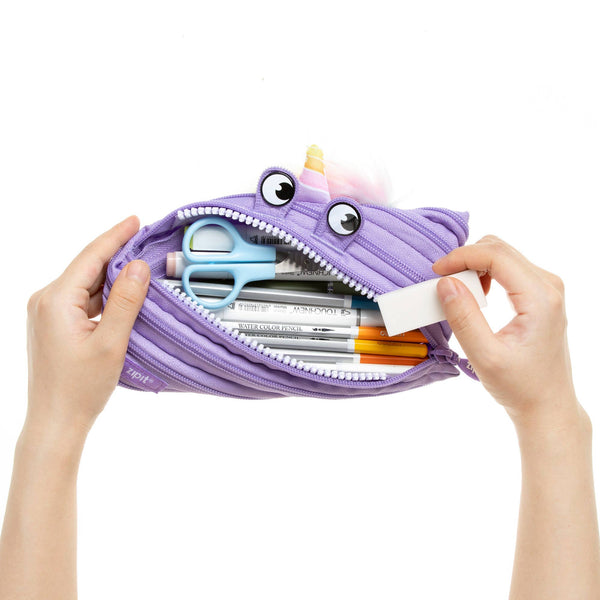 ZIPIT Unicorn Pencil Case | Purple