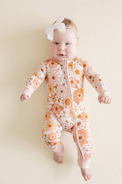 Bamboo Zip Romper |  Sweet Blossom
