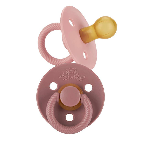 Itzy Soother™ Natural Rubber Paci Sets | Pink Bow
