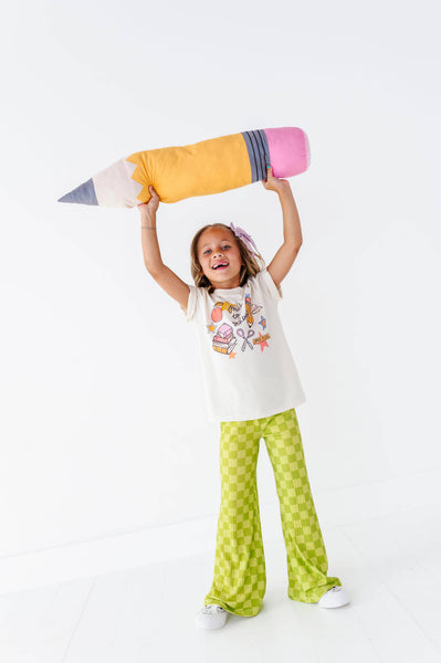 Wide Leg Pants| Green Apple Check