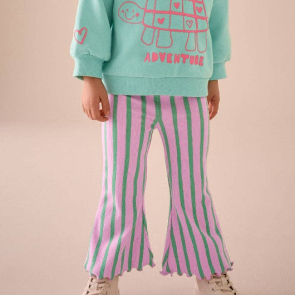 Flare Leggings | Cotton Candy Stripe