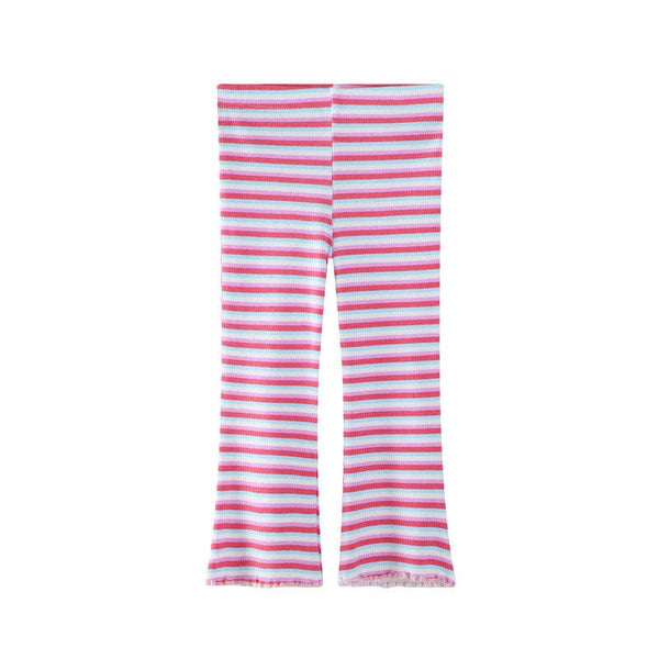 Wide Leg Knit Pants | Striped