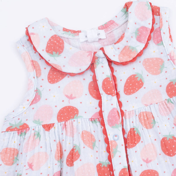 Jill Dress Sleeveless w/Bloomer| Strawberry Bliss