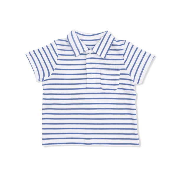 Polo with Everyday Short | Navy Stripe