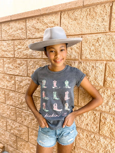 Kickin' It Cowboy Boot Embroidery Tee