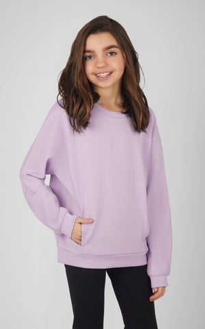 Soft Scuba Zuri Crew Neck Sweatshirt | Lavender