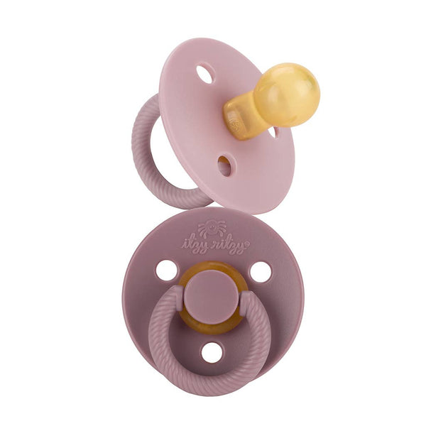 Itzy Soother™ Natural Rubber Paci Sets | Glow Juniper & Stl 0-6 M