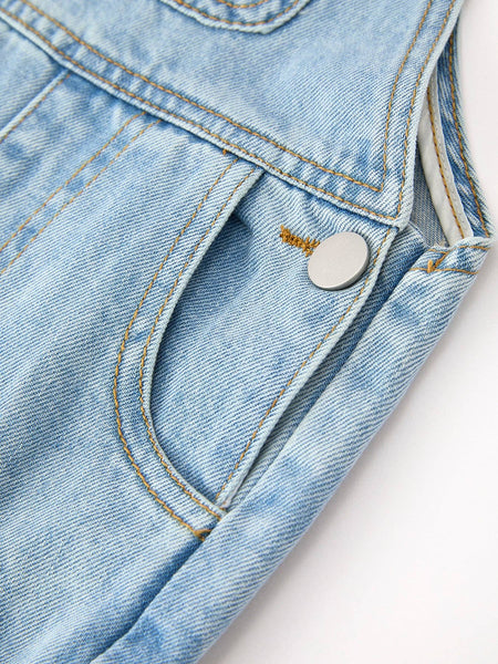 PREORDER ITEM 8/21| Wide Leg Bow Denim Overalls
