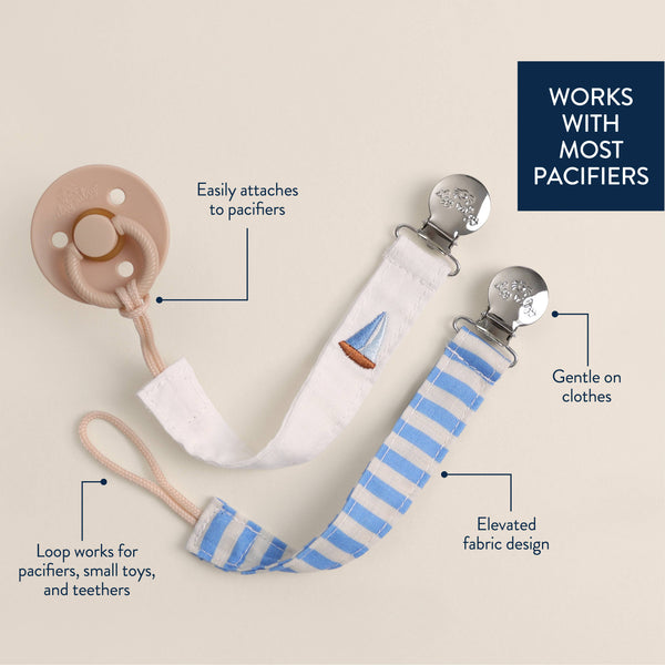 Itzy Clip™ - Fabric Pacifier Strap | Bow