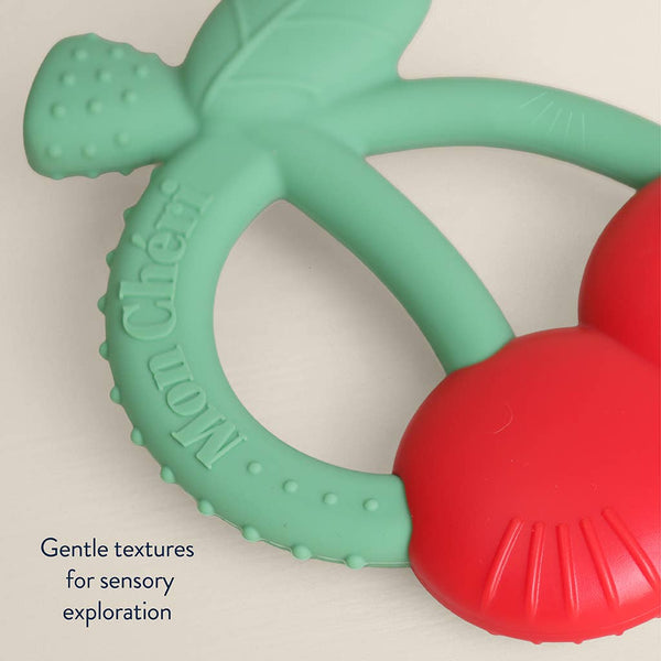 Bitzy Shake™ - Silicone Teether with Rattle | Cherries