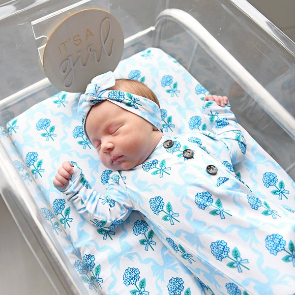 Knotted Gown + Topknot Headband | Savannah