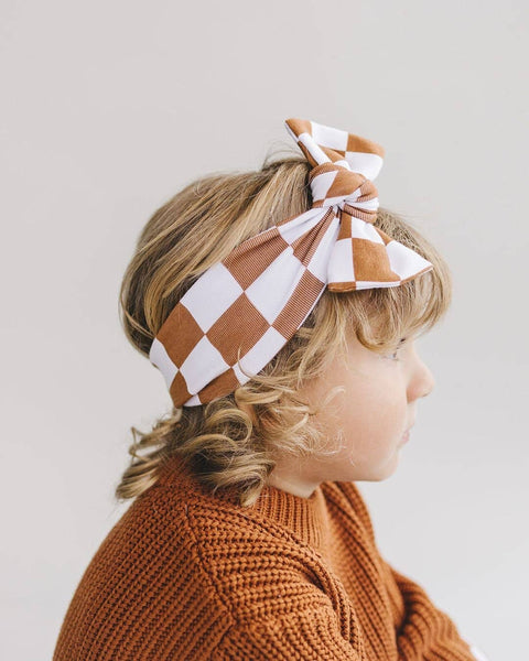 Checkered Headband | Copper: One Size