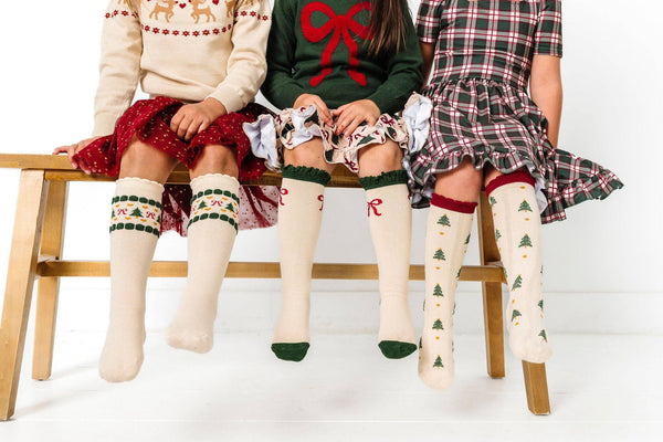 Fair Isle Knee High Socks | Vanilla