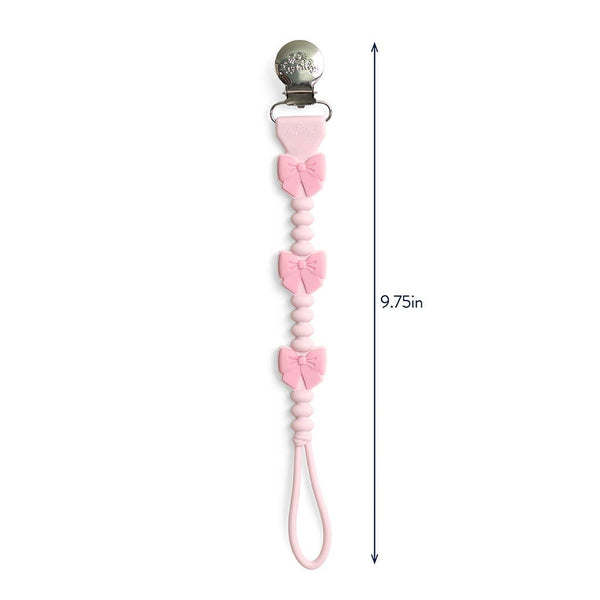 Itzy Paci Strap Plus™ | Pink Bows