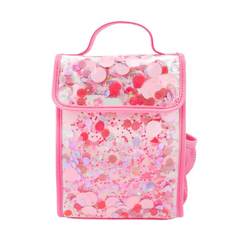 Pink Party Confetti Insulated Lunchbox