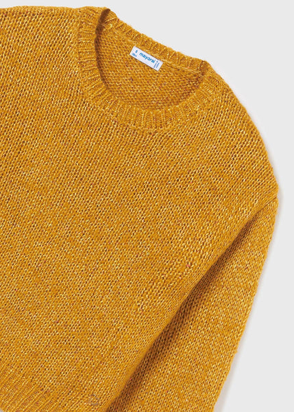 Sequined Knit Sweater | Mustard
