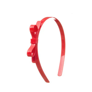 Red Thin Bow Headband
