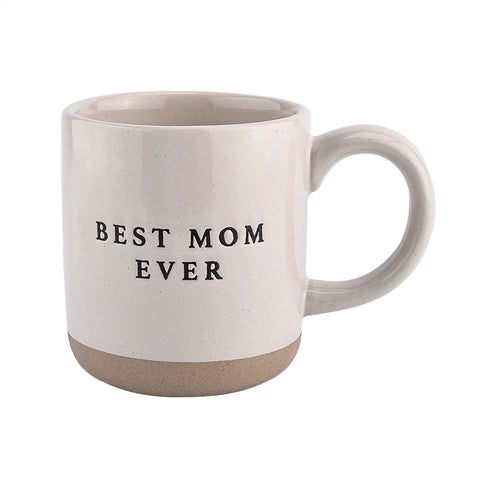 Best Mom Ever | Cream Stoneware Coffee Mug - 14 oz