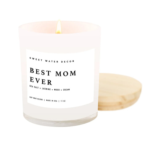 Best Mom Ever | Soy Candle -White Jar 11 oz.