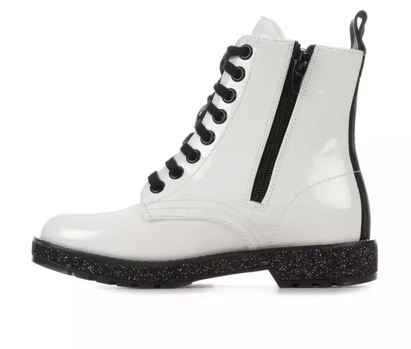 Giuletta Lace-Up Boots | White