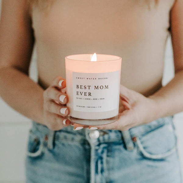 Best Mom Ever | Soy Candle -White Jar 11 oz.