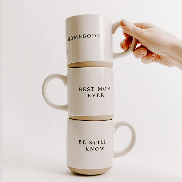Be Still + Know | Cream Stoneware Coffee Mug - 14 oz
