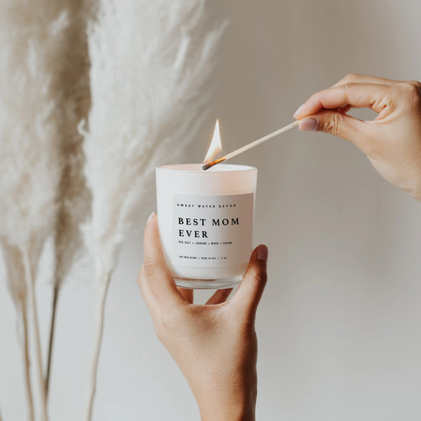 Best Mom Ever | Soy Candle -White Jar 11 oz.