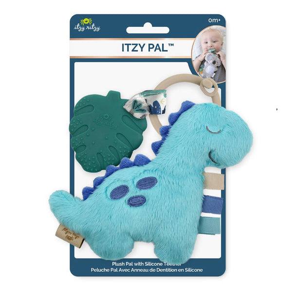 Itzy Pal Plush + Teether- Dino