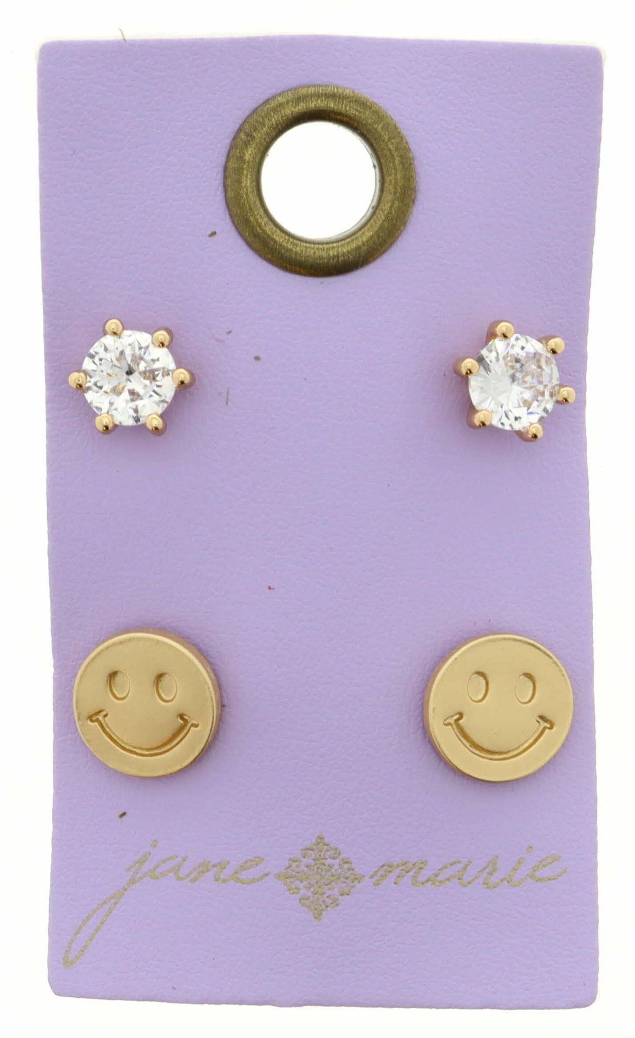 Shine For Me Earring Set | Happy Face