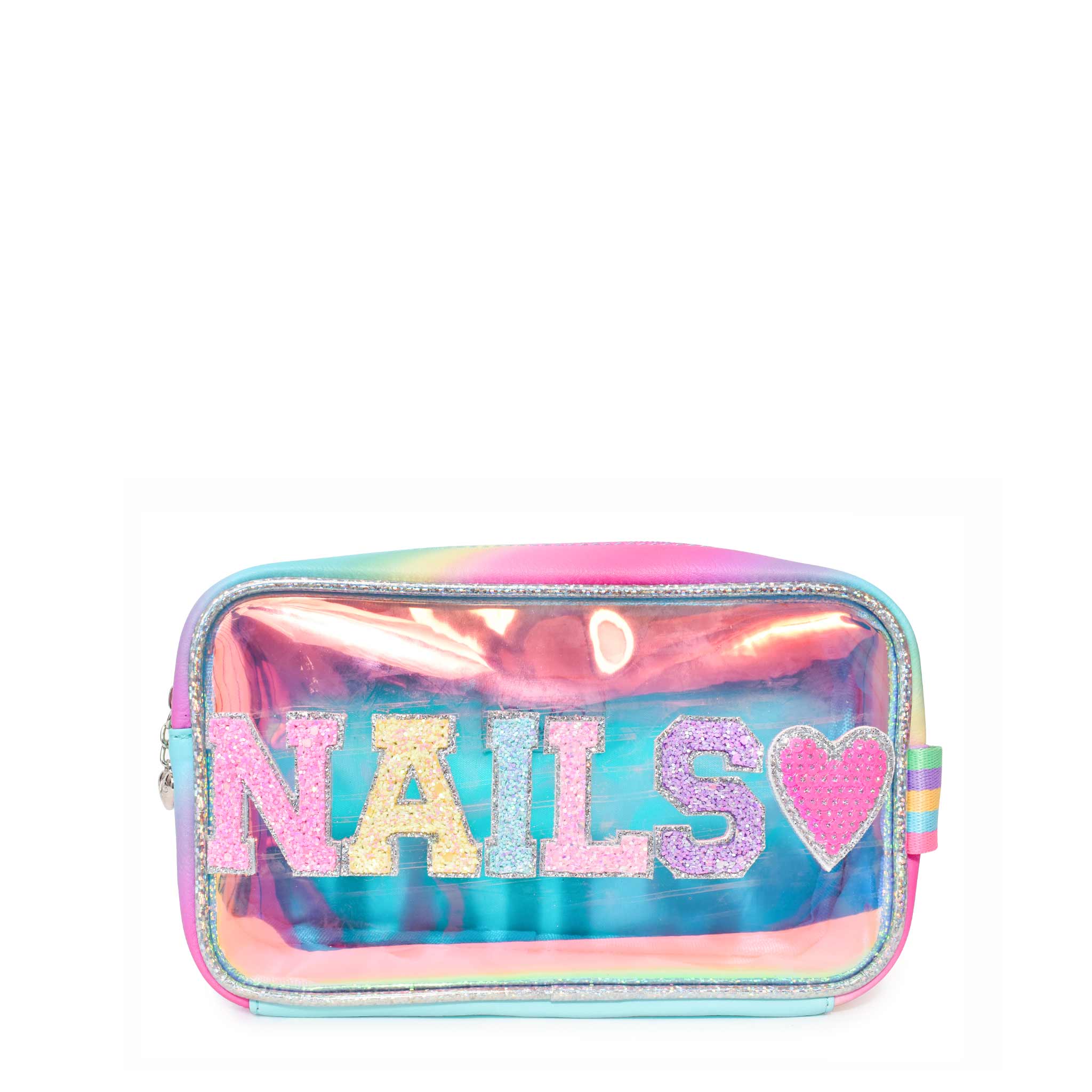 'Nails' Iridescent Clear Pouch
