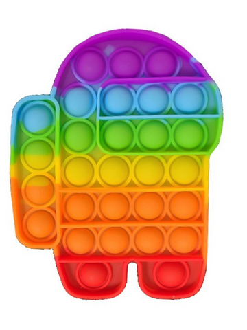 Rainbow Pop It Fidget Toy -Among Us