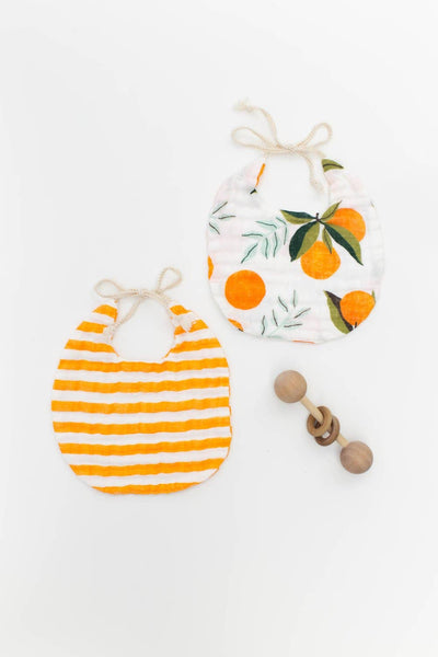 Clementine and Citrus Stripe Bib Pack