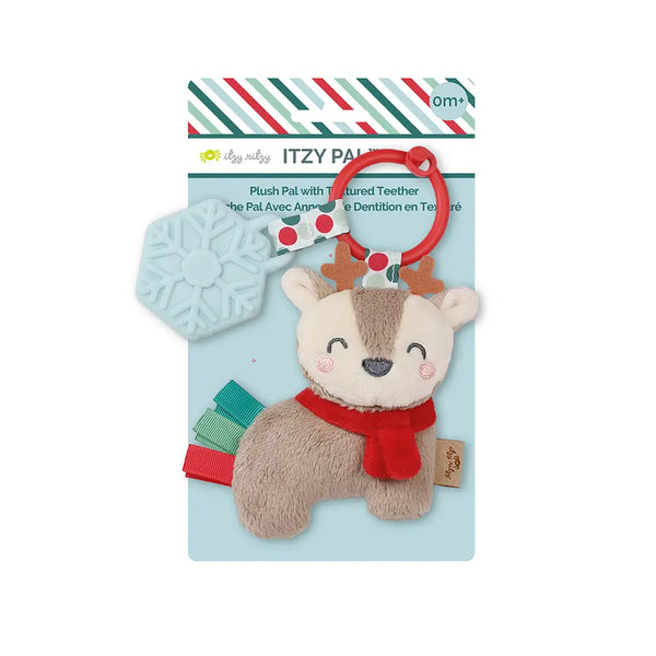 Itzy Pal Plush + Teether | Holiday Reindeer