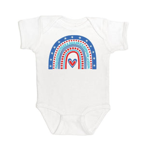 Patriotic Rainbow Short Sleeve Bodysuit