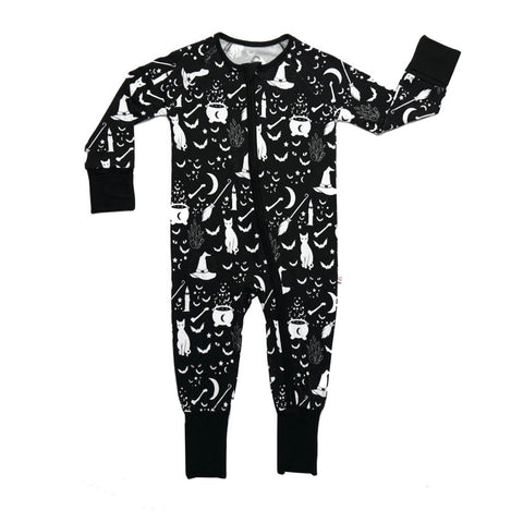 Hocus Pocus Halloween Bamboo Convertible Romper Sleeper