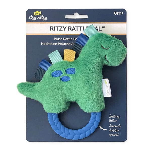 Ritzy Rattle Pal Plush with Teether- Dino