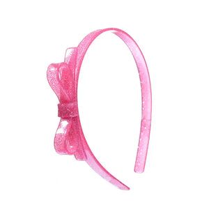 Vintage Pink Thin Bow Headband